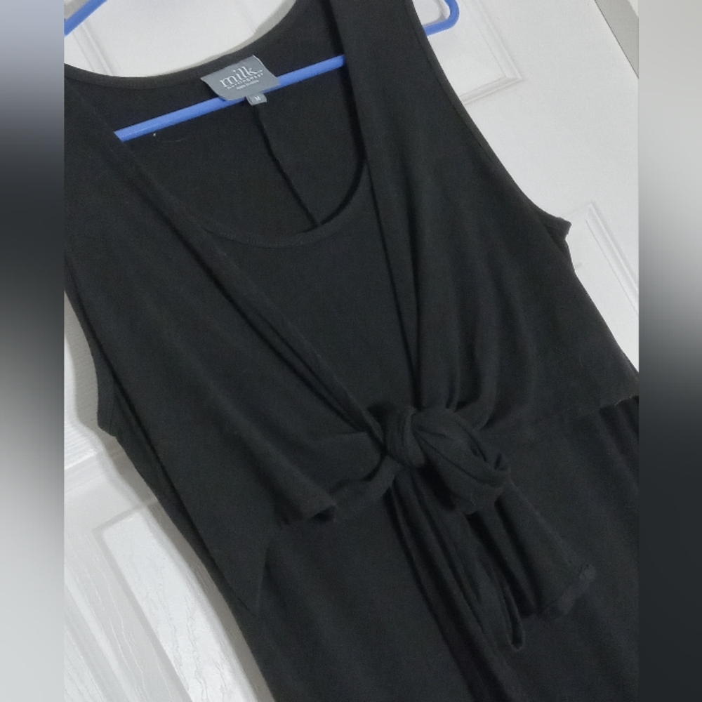 Maternity black knit sleeveless dress milk nursingwear Medium